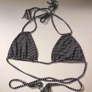 Acacia bikini blue & white stripe top XL